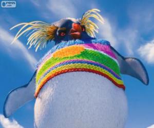 yapboz Lovelace, renkli yün kazak ile garip bir penguen, Happy Feet 2
